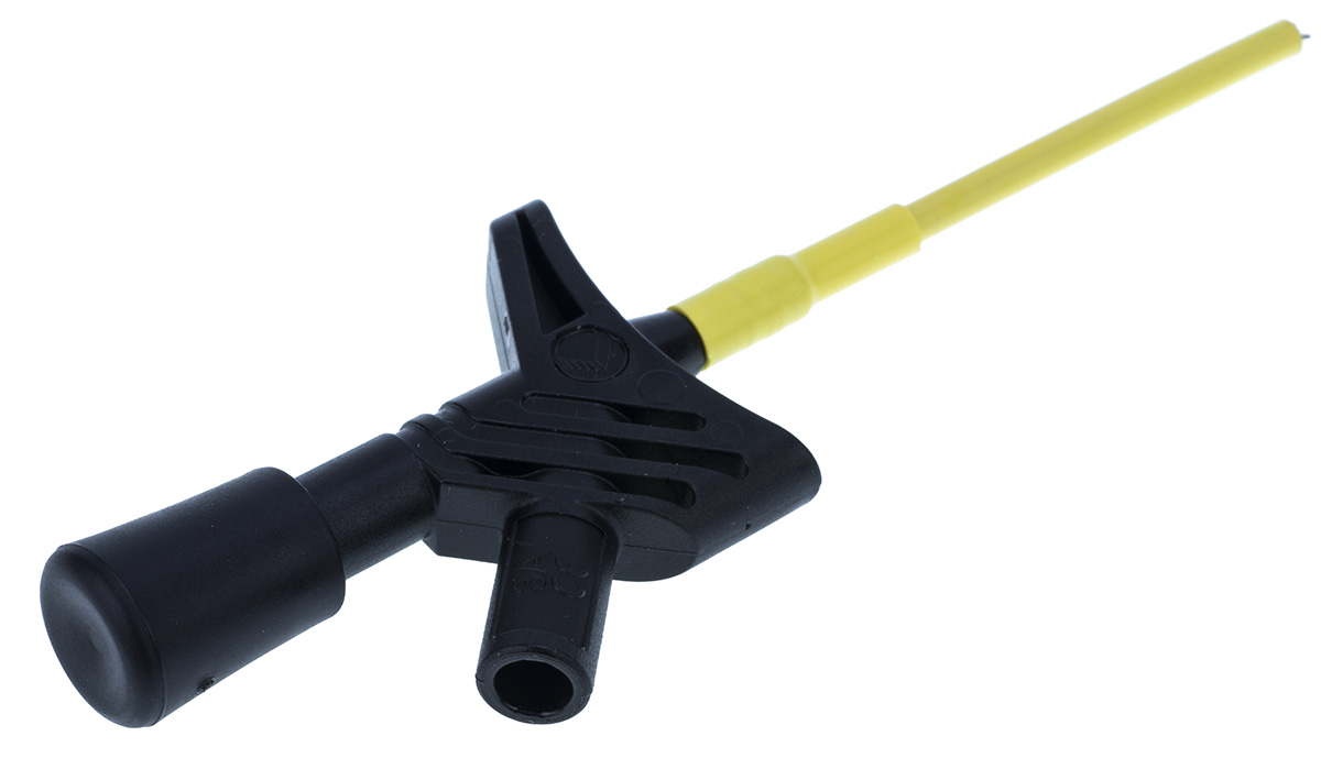 Hirschmann Test & Measurement Black Grabber Clip with Pincers, 3A, 1000V ac/dc, 2mm Socket