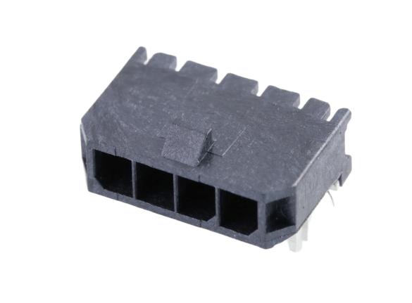 Molex 43650 Series Right Angle Surface Mount PCB Header, 4 Contact(s), 3 mm Pitch, 1 Row, Shrouded