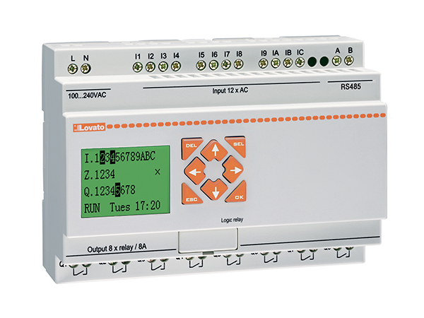 Lovato LRD10 Series Logic Controller for Use with LRXSW, 12-Input, Digital Input