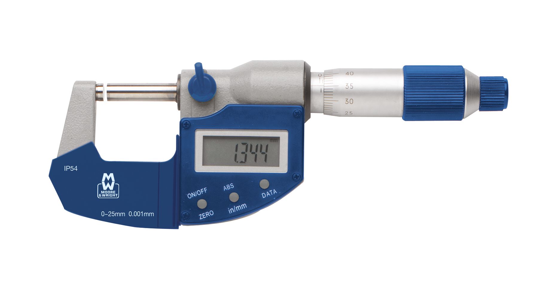Moore & Wright MW201-01DAB External Micrometer, With UKAS Calibration