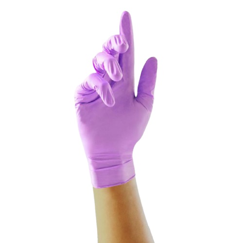 Unigloves Violet Powder-Free Nitrile Disposable Gloves, Size 7, Small, 100 per Pack