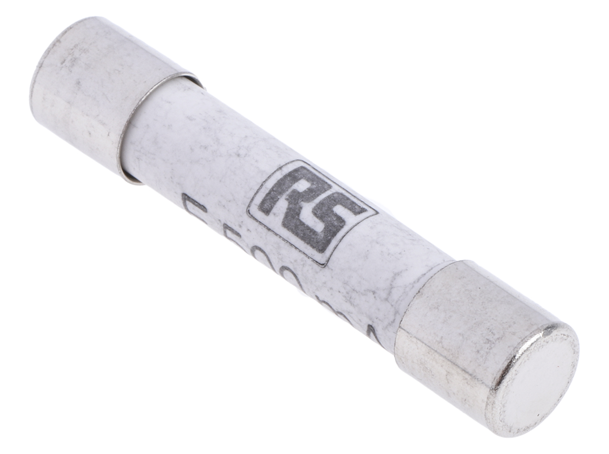 RS PRO 500mA F Ceramic Cartridge Fuse, 6.3 x 32mm