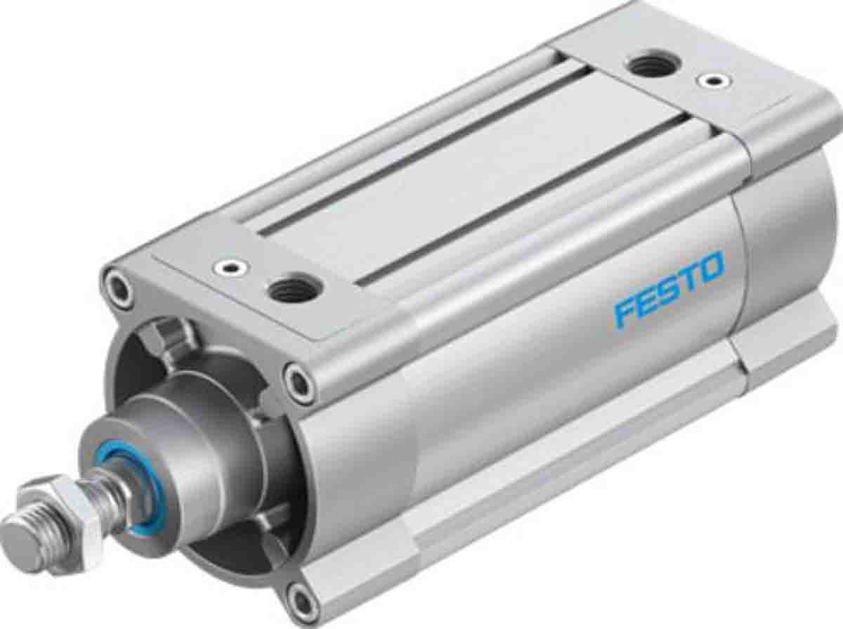 Festo Pneumatic Piston Rod Cylinder - 1384809 100 mm Bore, 125 mm DSBC Series, Double Acting Acting