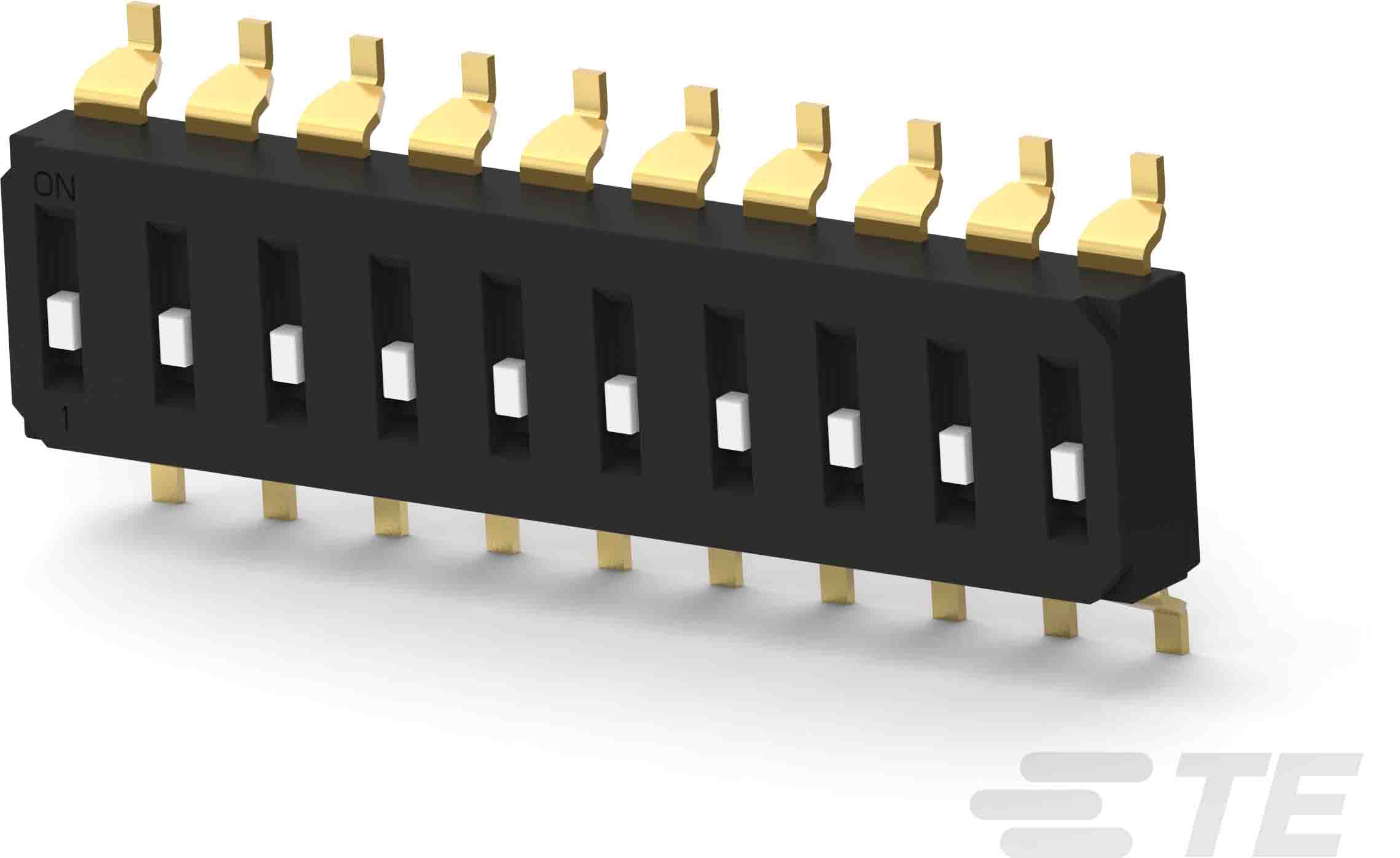 TE Connectivity 10 Way Surface Mount DIP Switch SPST, Recessed Actuator