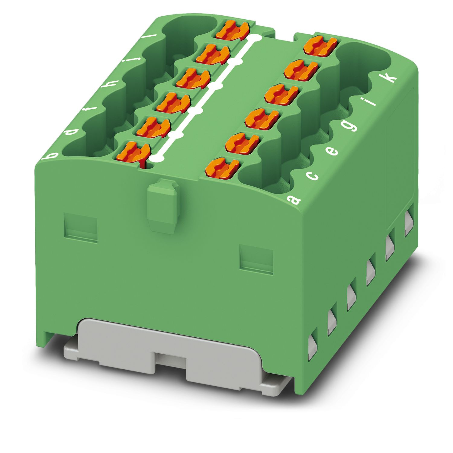 Phoenix Contact Distribution Block, 12 Way, 2.5mm², 17.5A, 450 V, Green