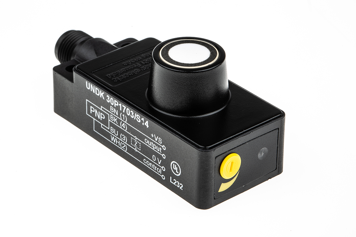 Baumer Ultrasonic Block Proximity Sensor, 1 m Detection, PNP NO, 12 → 30 V dc
