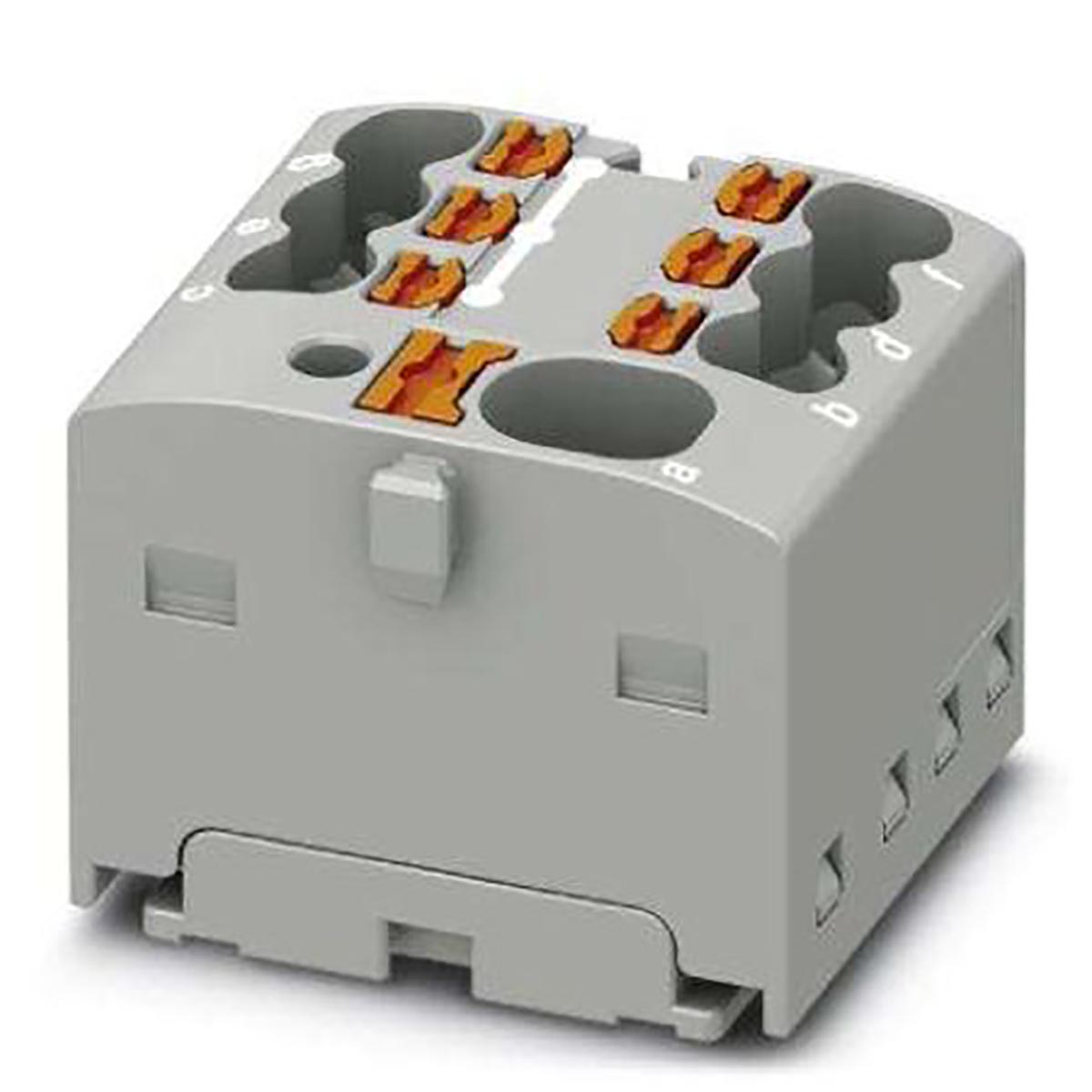 Phoenix Contact Distribution Block, 7 Way, 2.5mm², 17.5A, 450 V, Grey
