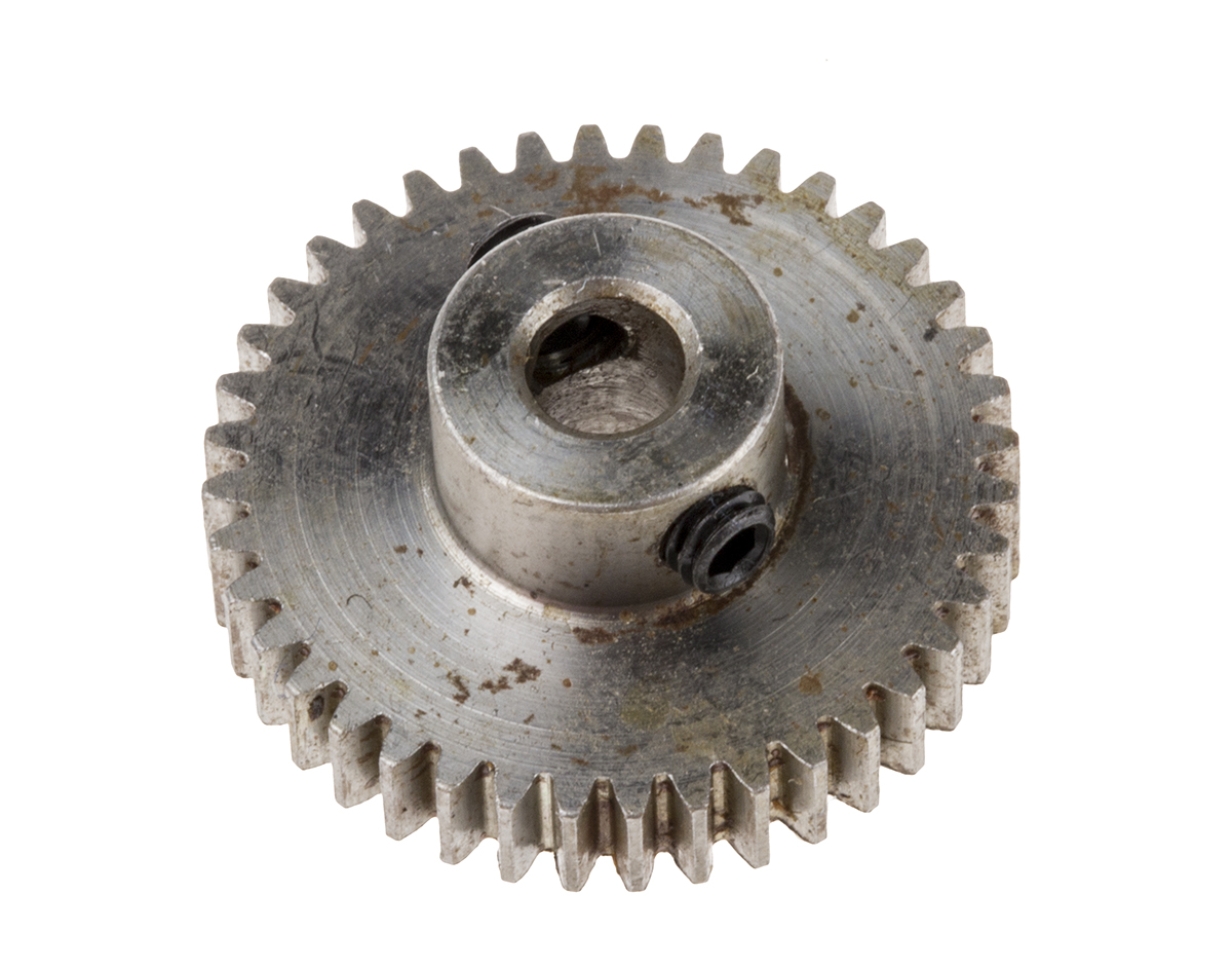 RS PRO Steel 40 Teeth Spur Gear, 0.5 Module, 4mm Bore Diam, 20mm Pitch Diam, 9mm Hub Diam