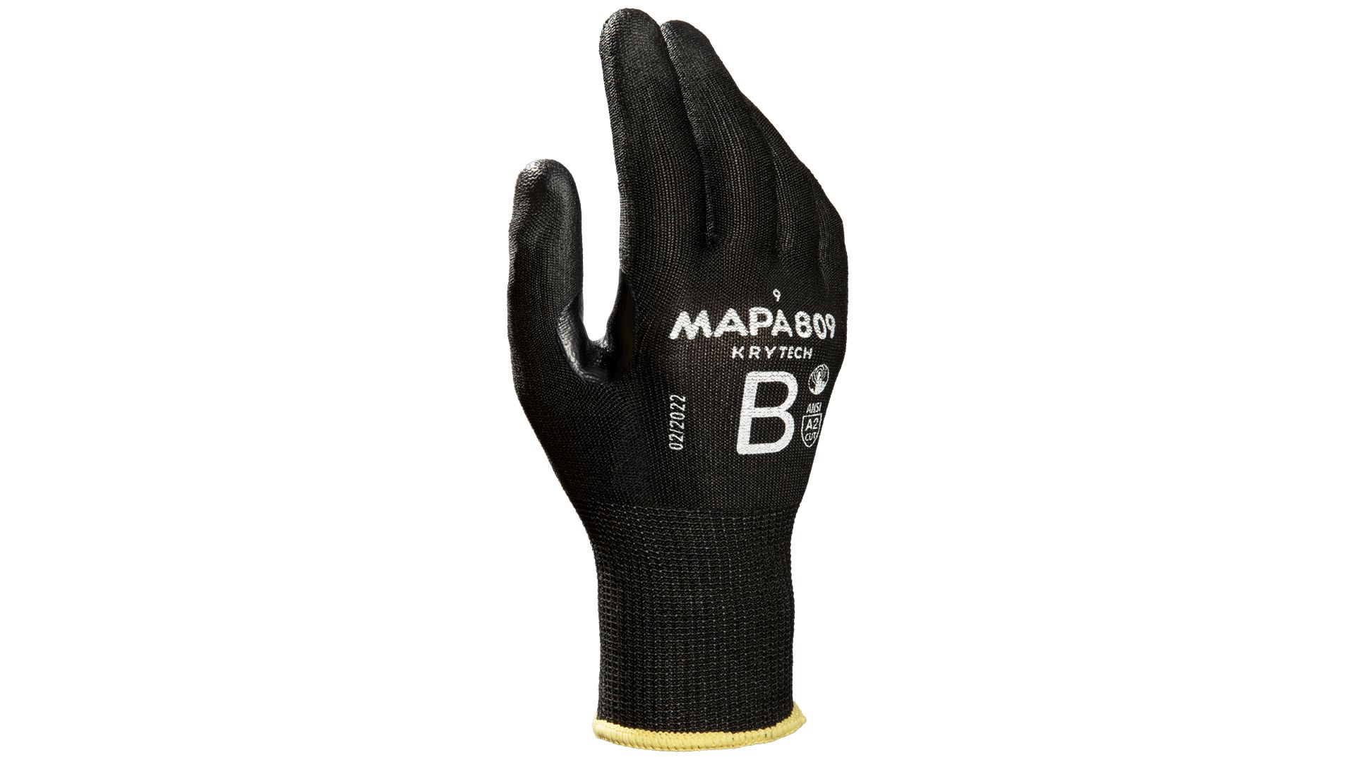 Mapa KRYTECH 809 Black High Density Polyethylene Polyurethane Work Gloves, Size 11
