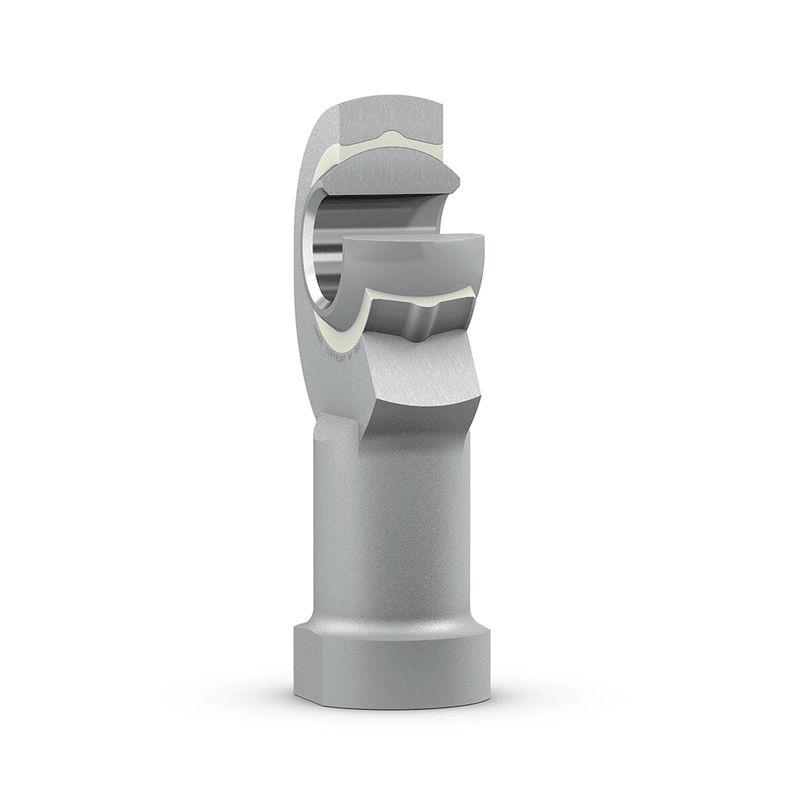 SKF SIKB M5 Female Steel Rod End, 5mm Bore, 38mm Long, Metric Thread Standard, Female Connection Gender