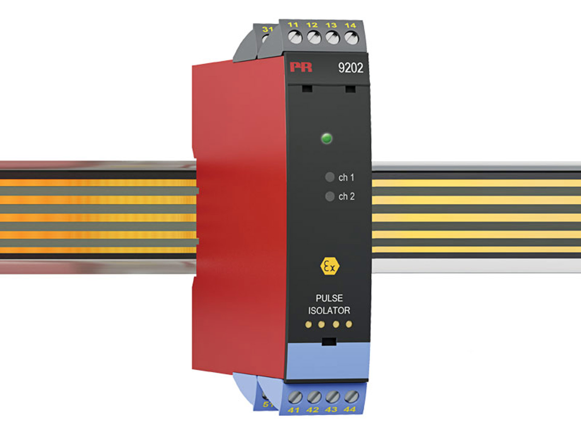 PR Electronics 9200 Series Pulse Isolator, NAMUR Sensor, Switch Input, Relay Output, 19.2 → 31.2V dc Supply, ATEX