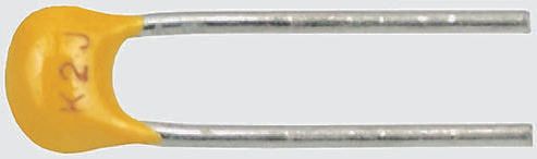 KEMET 22pF Multilayer Ceramic Capacitor MLCC, 200V dc V, ±5% , Through Hole
