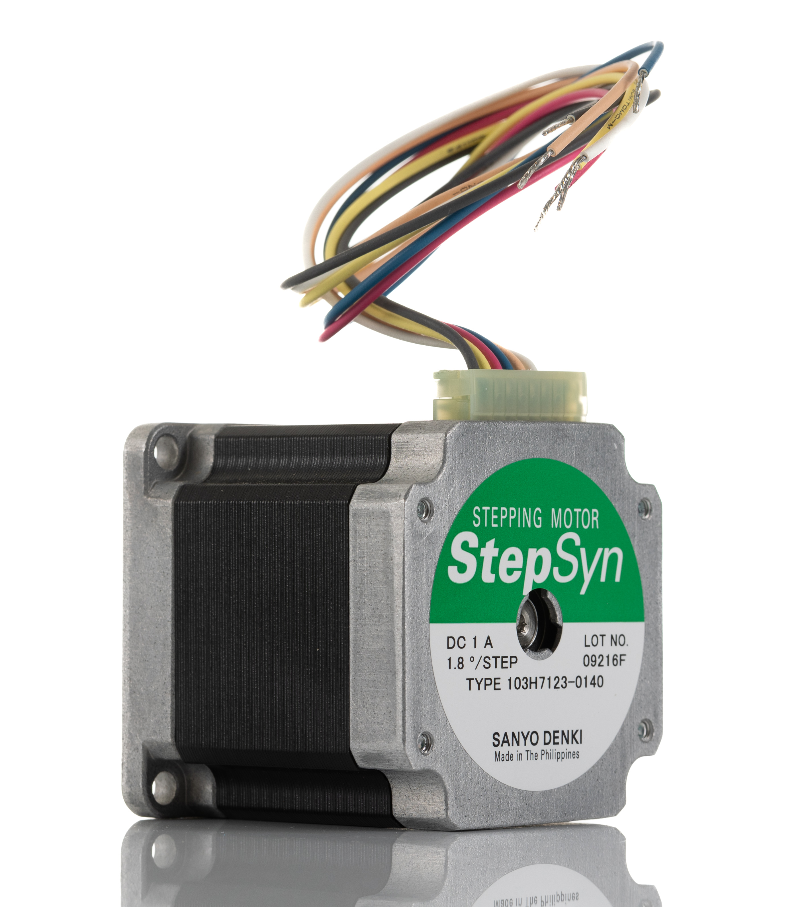 Sanyo Denki 103H7 Series Hybrid, Single Shaft Stepper Motor, 0.83Nm Torque, 24 V, 1.8°, 56 x 56mm Frame, 6.35mm Shaft