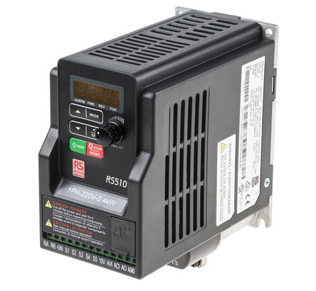 RS PRO Inverter Drive, 0.4 kW, 1 Phase, 200 → 240 V ac, 7.2 A