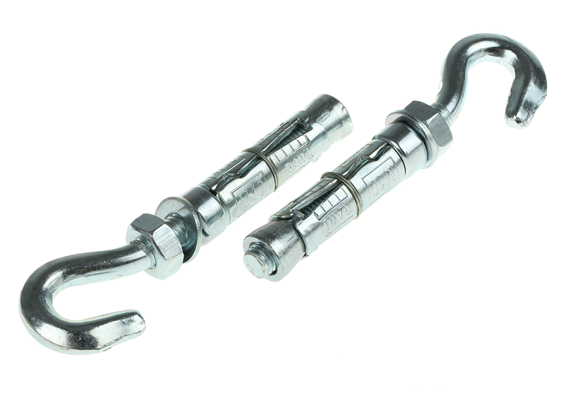 RawlPlug Steel Masonry Anchor M10 x 120mm, 16mm Fixing Hole