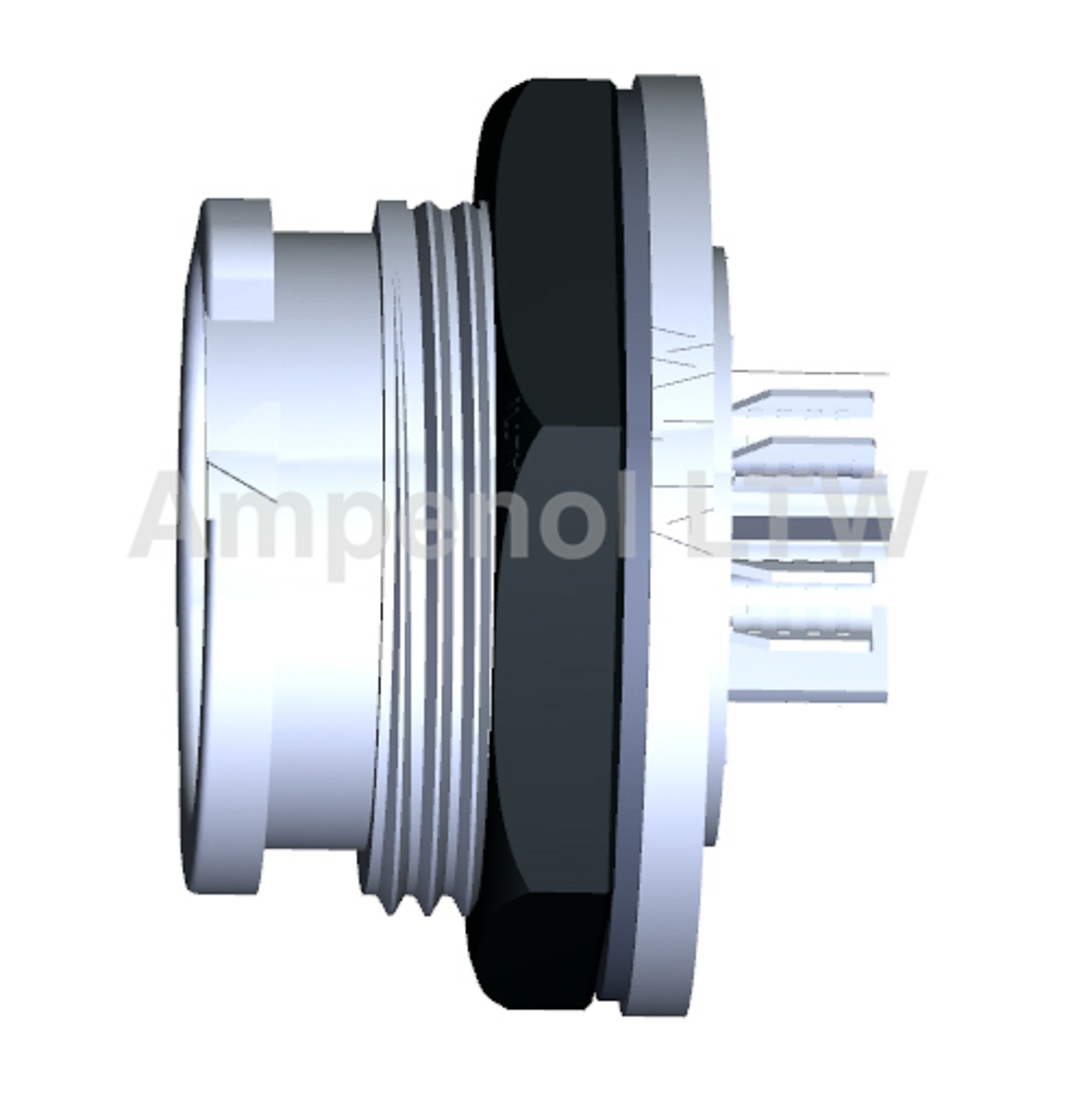 Amphenol Industrial Circular Connector, 5 Contacts, Front, Standard Connector, Socket, Female, IP68, X-LOK Series