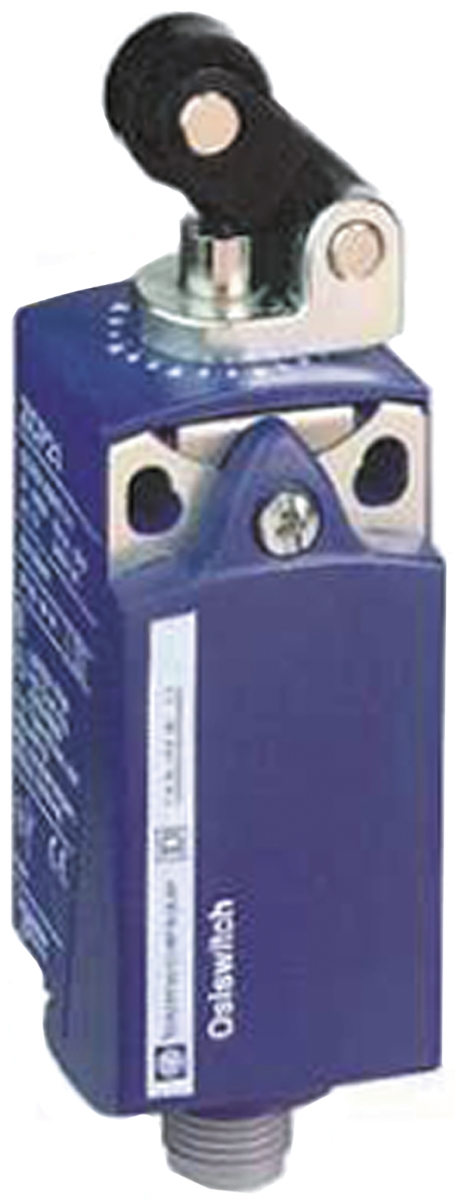 Telemecanique Sensors XCKP Series Roller Lever Plunger Limit Switch, NO/NC, IP66, IP67, DPST, Plastic Housing, 250V ac