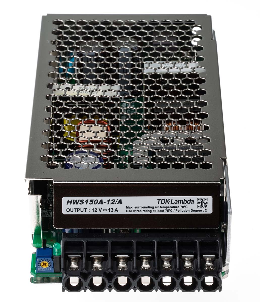 TDK-Lambda Switching Power Supply, HWS150A-12/A, 12V dc, 13A, 150W, 1 Output, 120 → 370 V dc, 85 → 265 V