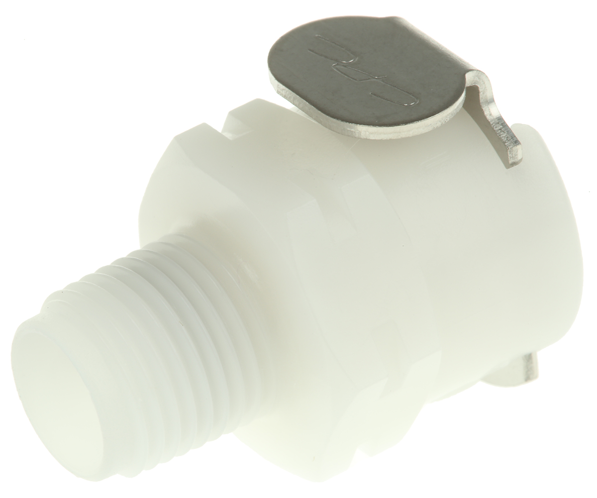 Colder Products Hose Connector, Straight Threaded Coupling, BSPT 1/8in, 8.3 bar