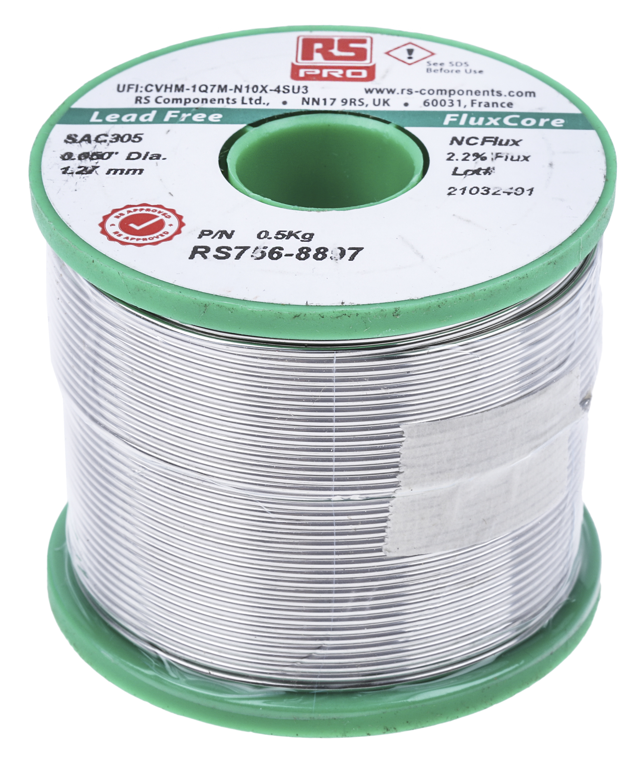 RS PRO Wire, 1.27mm Lead Free Solder, 217°C Melting Point