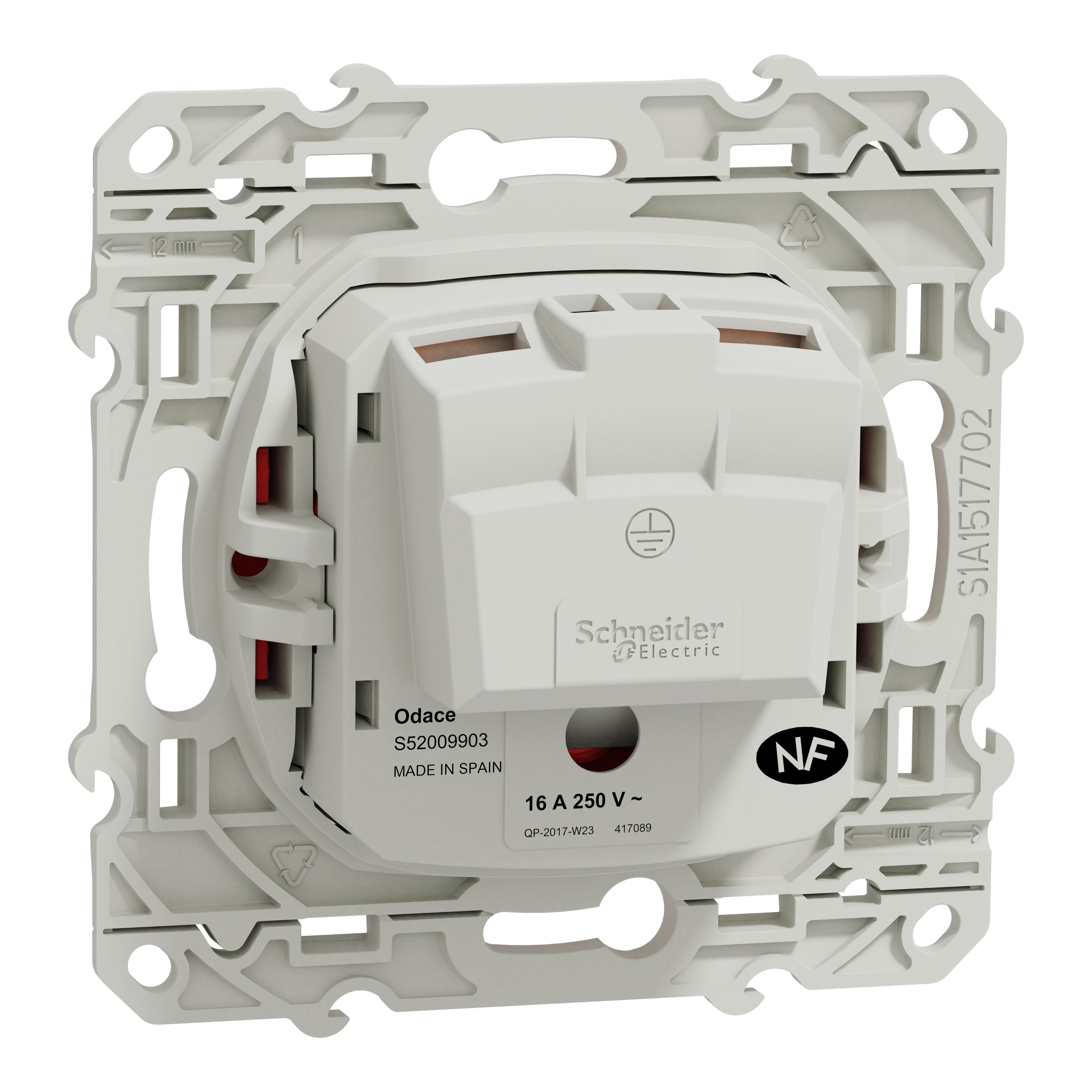 Schneider Electric Red, 1 Gang, Odace