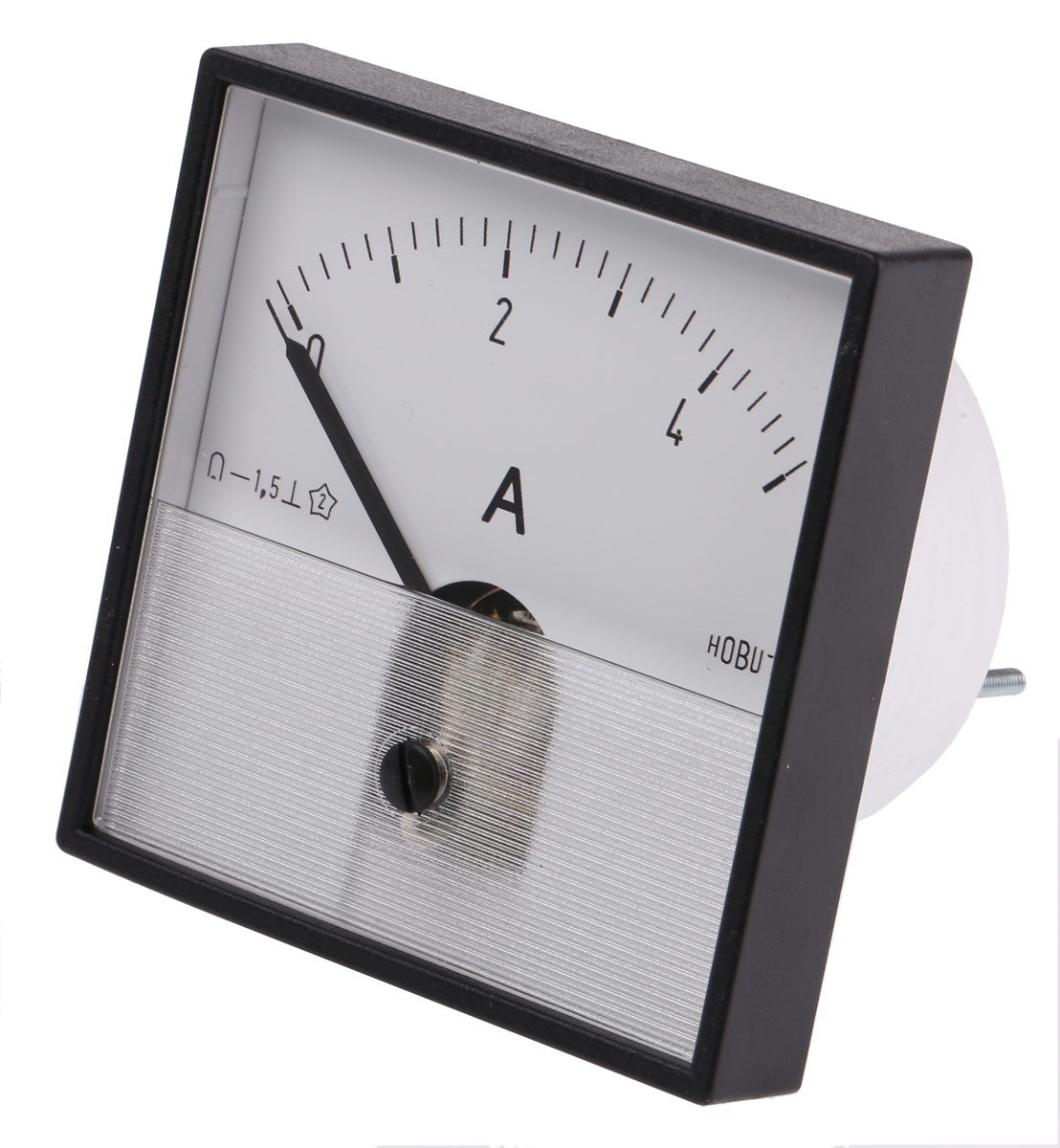 HOBUT PD72MC Analogue Panel Ammeter 0/5A Direct Connected DC DC, 72mm x 72mm Moving Coil