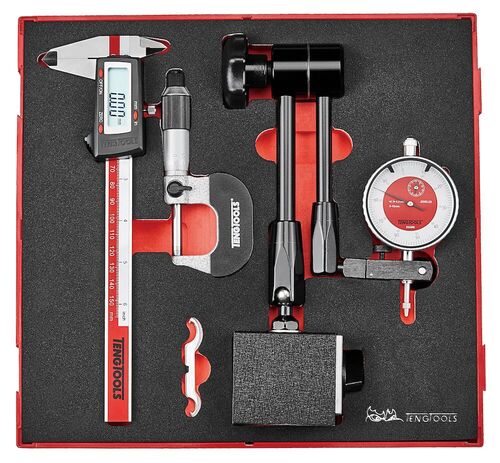 Teng Tools 3 Piece Measuring Tool Tool Kit with Foam Inlay