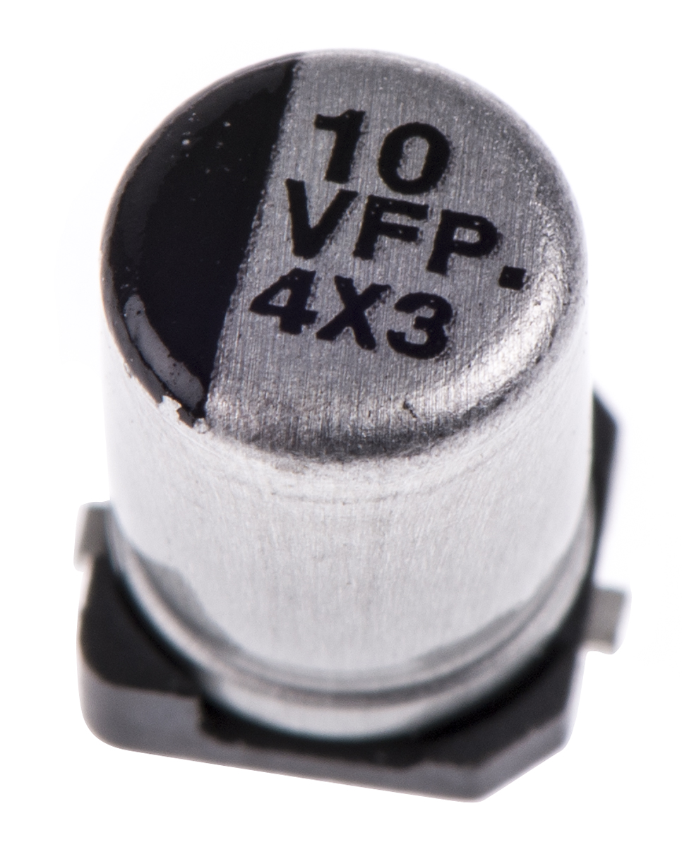 Panasonic 10μF Aluminium Electrolytic Aluminium Electrolytic Capacitor 35V dc, Surface Mount - EEEFPV100UAR