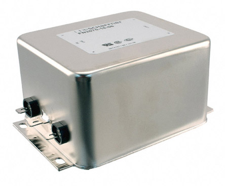 Schaffner, FN2070 16A 250 V ac/dc DC → 400Hz, Chassis Mount EMI Filter, Fast-On, Single Phase