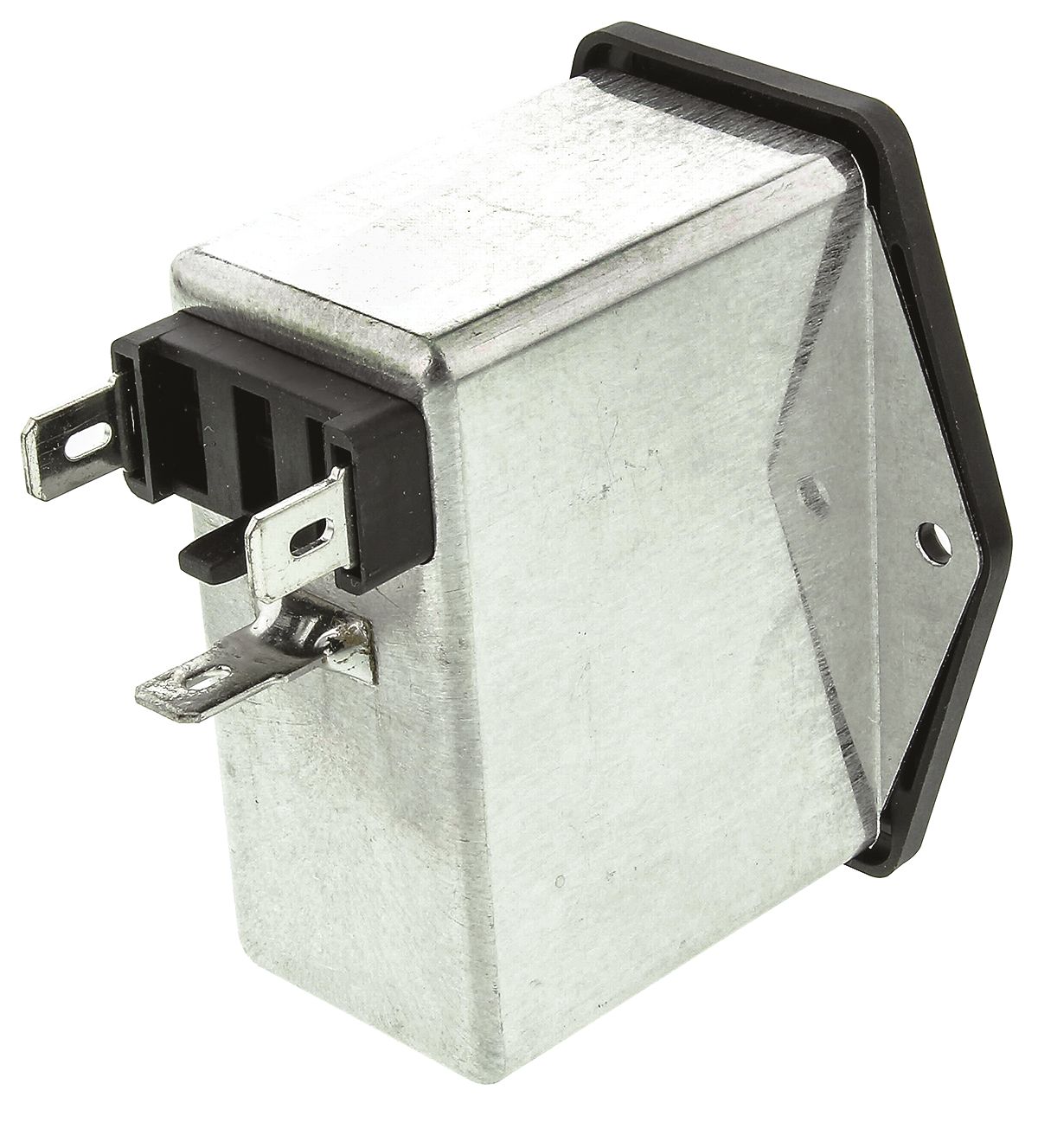 Schaffner 1A, 250 V ac Male Panel Mount IEC Filter 2 Pole FN284-1-06, Faston 2 Fuse