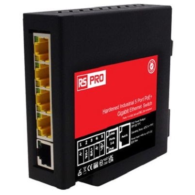RS PRO RS-735, Unmanaged 5 Port Ethernet Switch With PoE