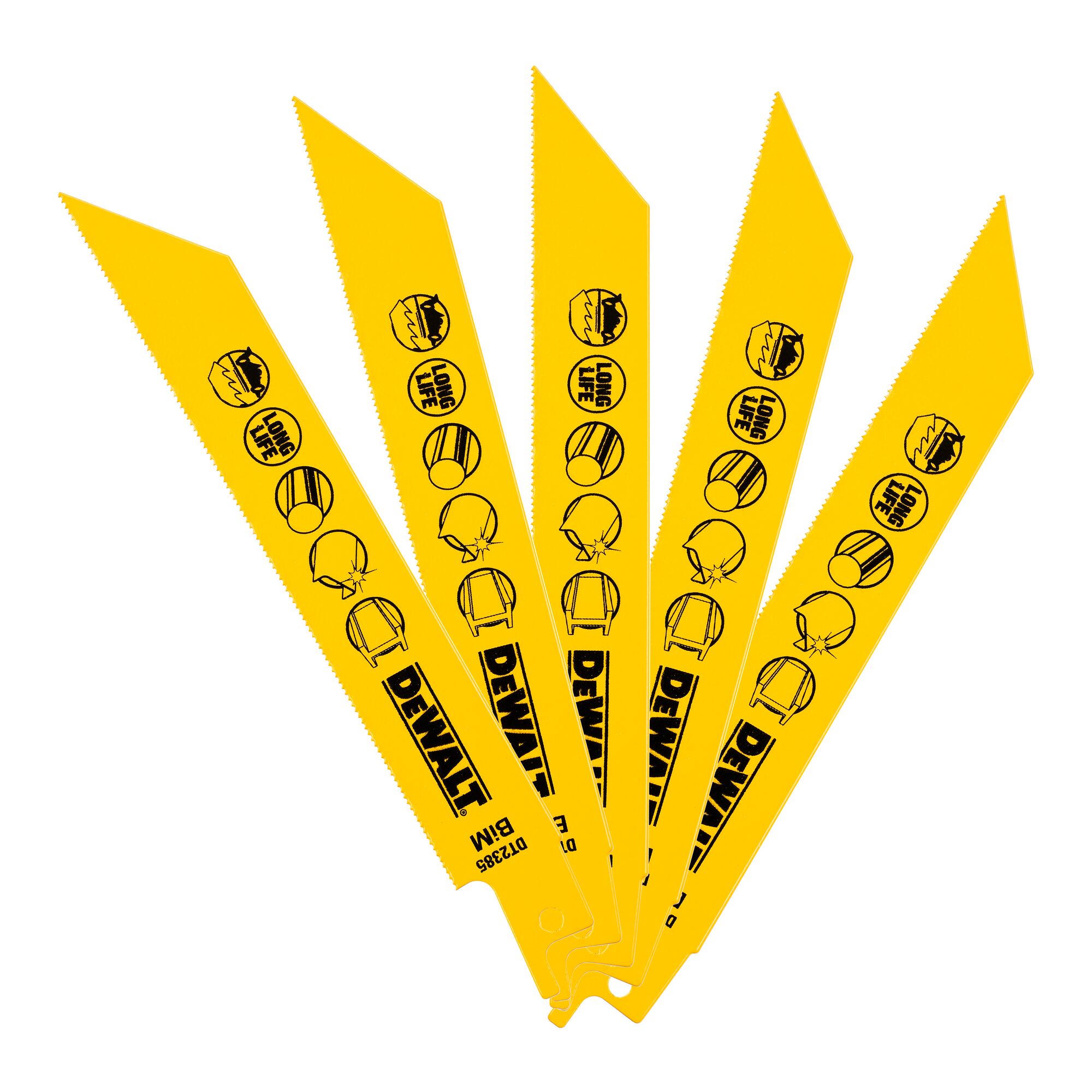 DeWALT, 24 Teeth Per Inch Metal 152mm Cutting Length Reciprocating Saw Blade, Pack of 5