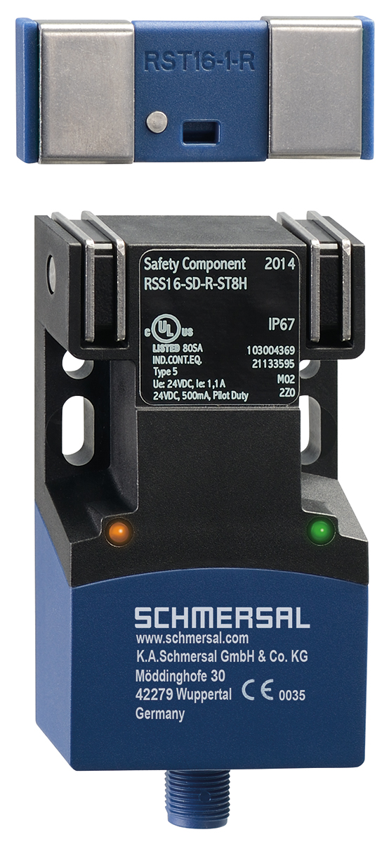 Schmersal RSS 16 Series Non-Flush Non-Contact Safety Switch, 20.4 → 26.4V dc, Reinforced Thermoplastic Housing,