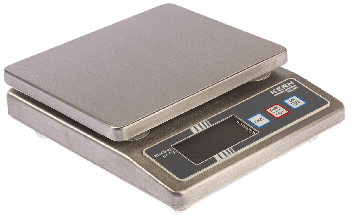 Kern FOB-NS Bench Weighing Scale, 5kg Weight Capacity, With RS Calibration