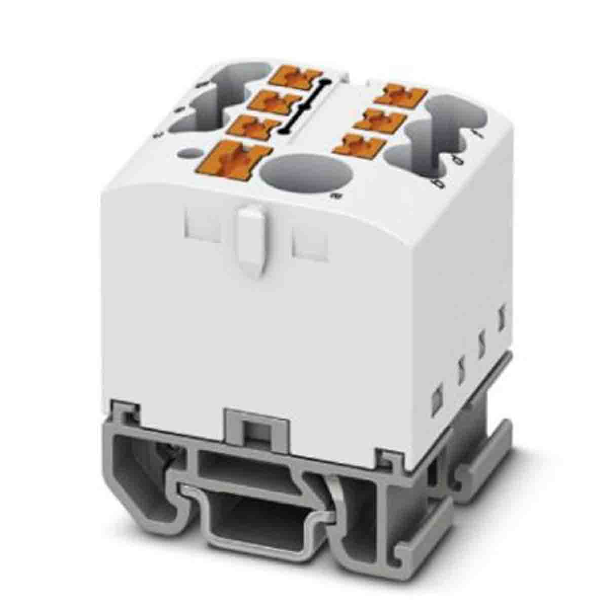 Phoenix Contact Distribution Block, 7 Way, 4mm², 24A, 690 V, White