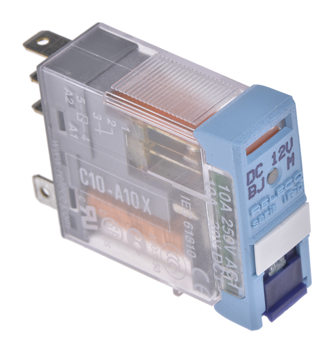 Releco PCB Mount Power Relay, 12V dc Coil, 10A Switching Current, SPDT