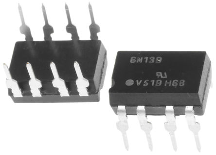 Vishay, 6N139 DC Input Darlington Output Optocoupler, Through Hole, 8-Pin DIP