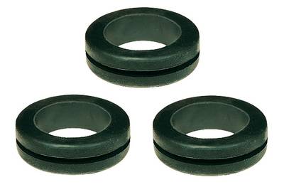 SES Sterling DA Black Polychloroprene 12mm Cable Grommet for Maximum of 6mm Cable Dia. 02520146010