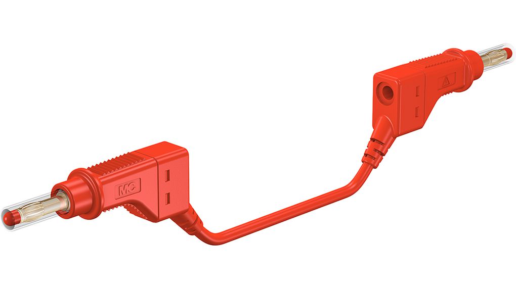 Staubli Test lead, 32A, 600V, Red, 150cm Lead Length