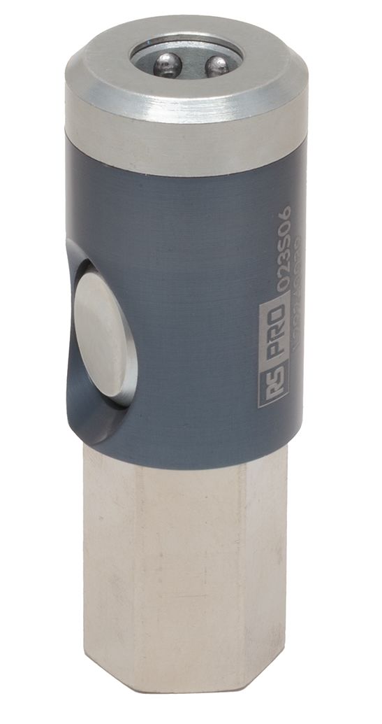 RS PRO Aluminium, Brass, Steel Female Pneumatic Quick Connect Coupling, 1/2 in BSP Female Threaded
