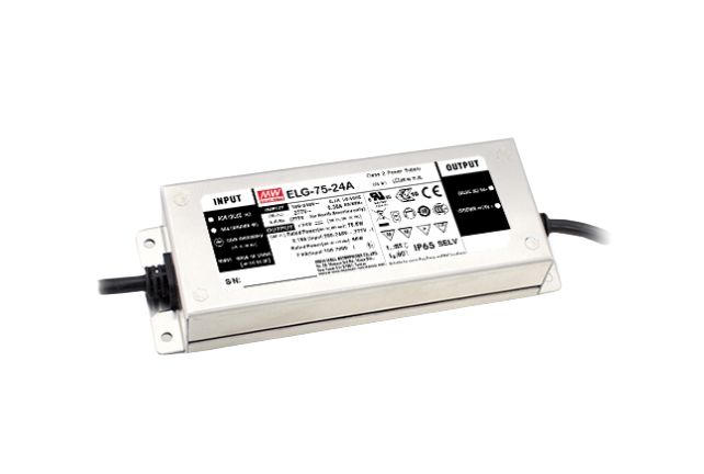 MEAN WELL LED Driver, 48V Output, 75W Output, 1.6A Output, Constant Current / Constant Voltage Dimmable