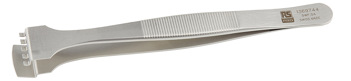 RS PRO 130 mm, Stainless Steel, Tweezers