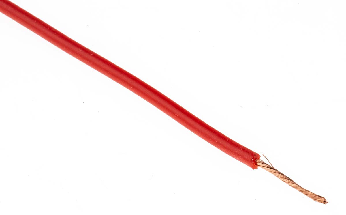 Hew Heinz Eilentropp SIFF Series Red 0.52 mm² Hook Up Wire, 20 AWG, 270/0.05 mm, 20m, Silicone Insulation