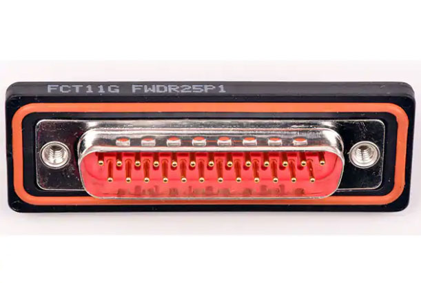 FCT from Molex 172704 25 Way Through Hole D-sub Connector Plug, 2.84mm Pitch, with 4-40 Screw Locks