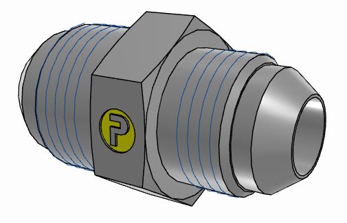 Parker Hydraulic Union Straight Threaded Adaptor UNF 7/8-14 Male to UNF 3/4-16 Male, 10-8HMTXS