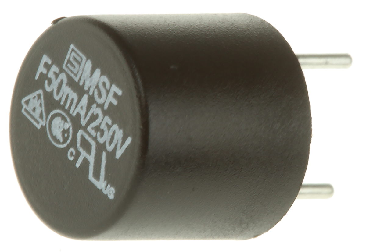 Schurter PC Board Non Resettable Fuse, Radial 50mA, 250V ac