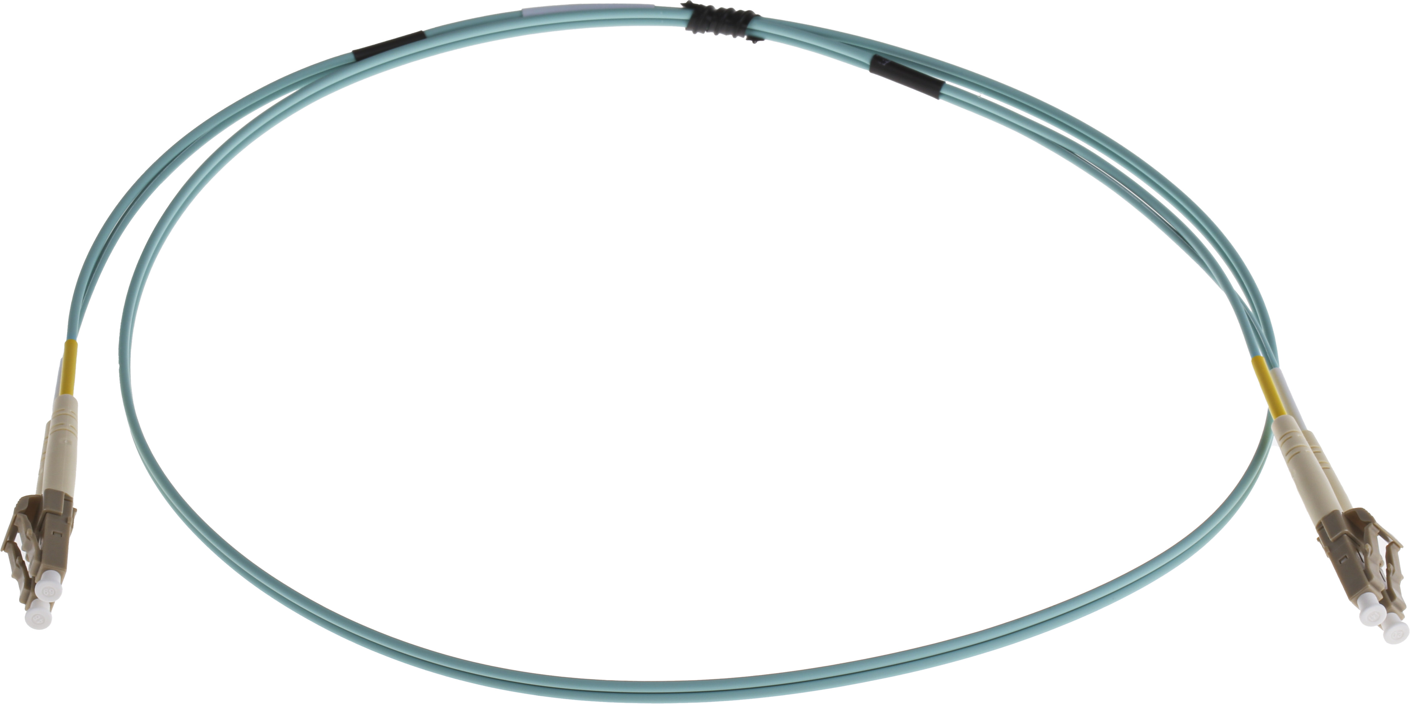 RS PRO LC to LC Duplex Multi Mode OM3 Fibre Optic Cable, 900μm, Blue, 1m