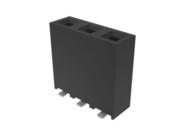 Amphenol Communications Solutions Surface Mount PCB Socket, 3-Contact, 1-Row, 2.54mm Pitch