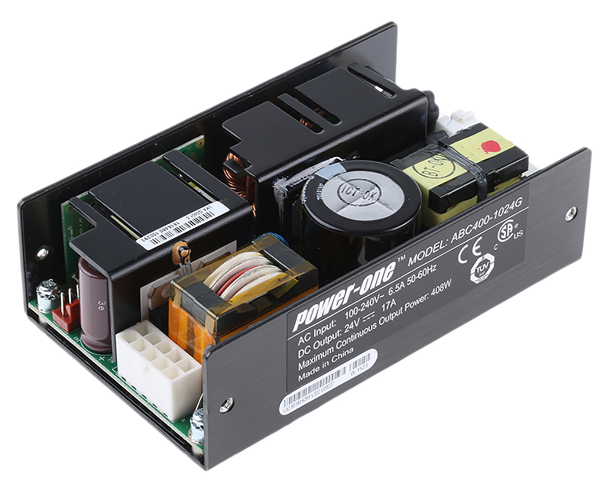 BEL POWER SOLUTIONS INC Switching Power Supply, ABC400-1024G, 24V dc, 17A, 400W, 1 Output, 90 → 264V ac Input