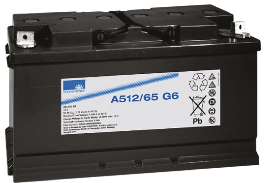 Sonnenschein 12V M6 Sealed Lead Acid Battery, 65Ah